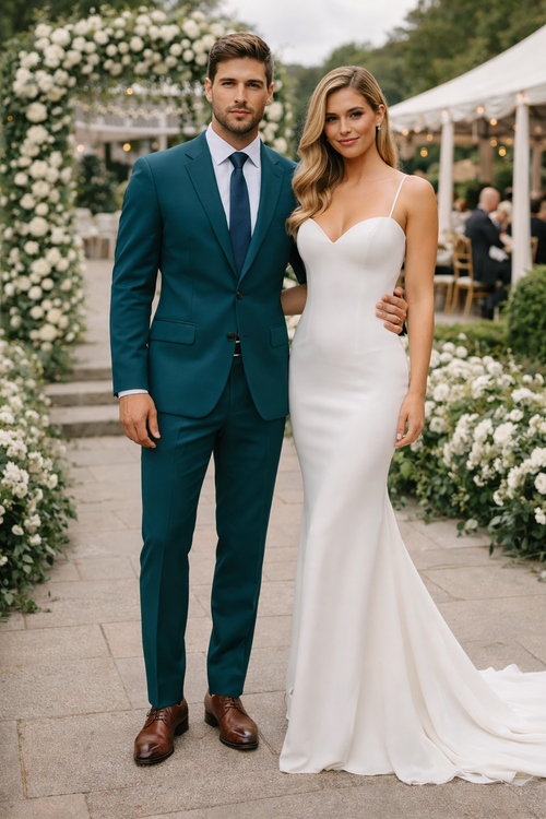 Teal Suit - Dark Teal Suit - Teal Blue Suit