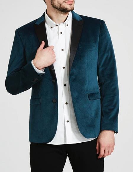 Teal Tuxedo Suit - Dark Teal Suit For Men - AlbertoNardoniStore