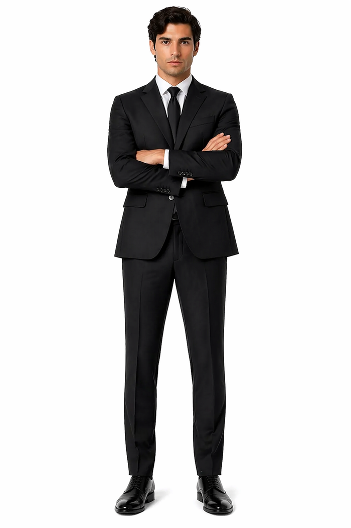 Terrano, Slim Fit, Pure Wool Suit by Tiglio Luxe TIG4001