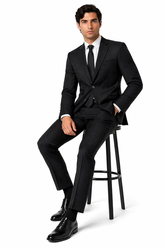 Terrano, Slim Fit, Pure Wool Suit by Tiglio Luxe TIG4001