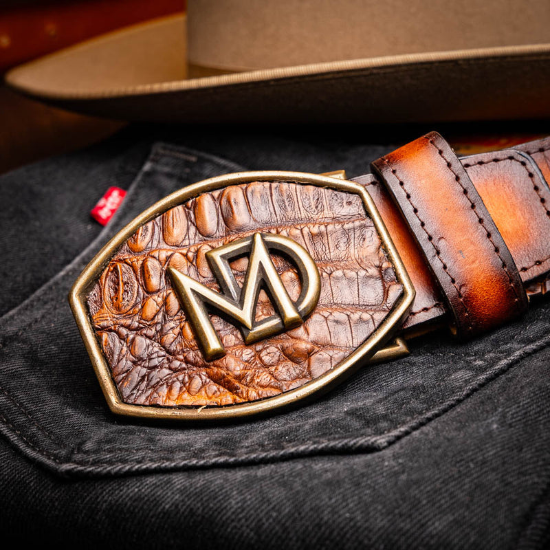Marco Di Milano Texas Belt - Aged Maple Leather Dress Shoe