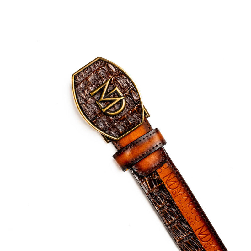 Marco Di Milano Texas Belt - Aged Maple Leather Dress Shoe