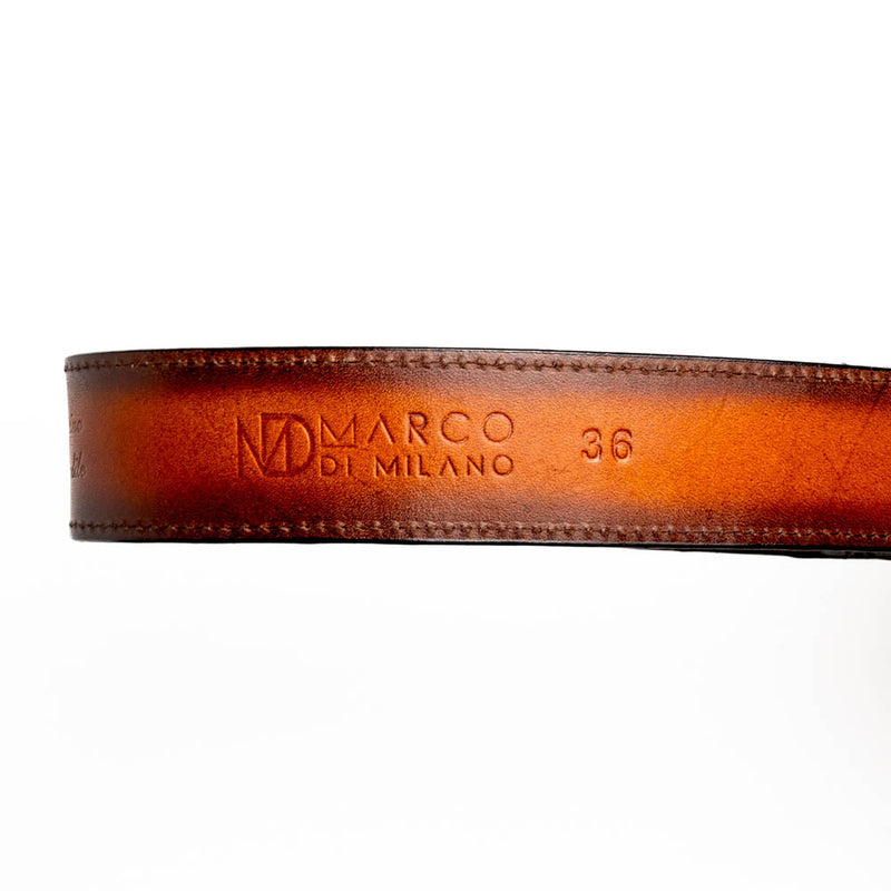 Marco Di Milano Texas Belt - Aged Maple Leather Dress Shoe