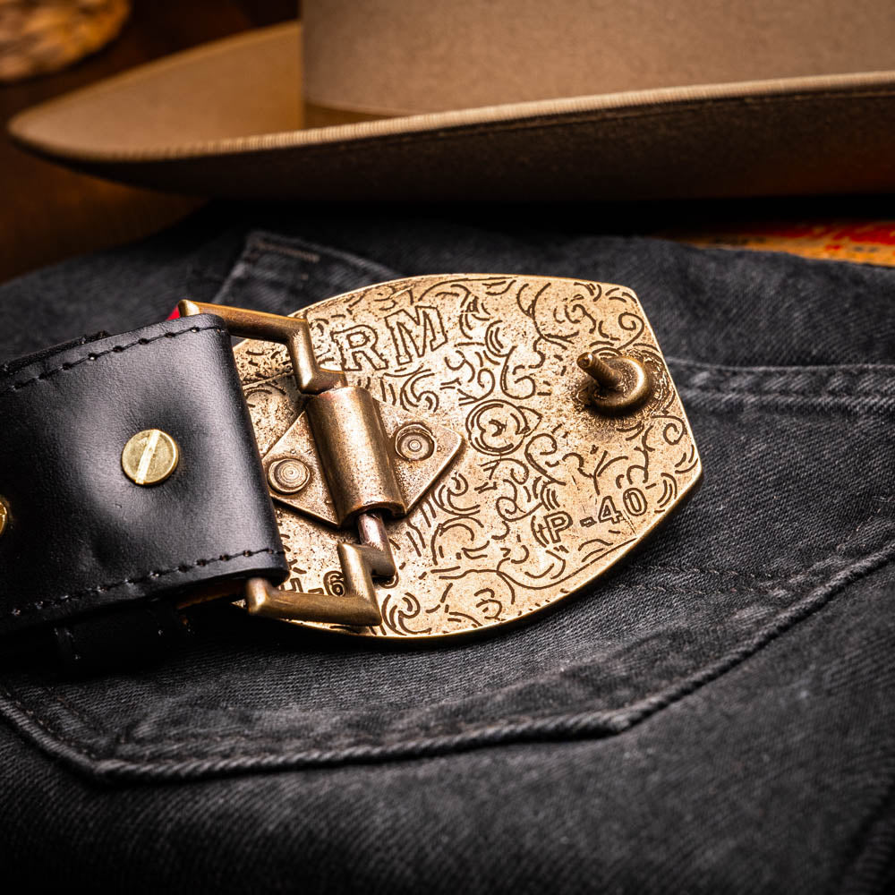 Marco Di Milano "Texas Belt" Black Leather Luxury Shoe