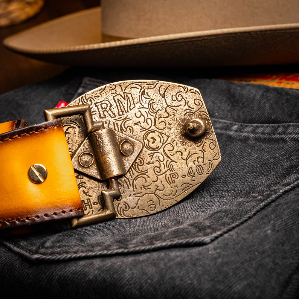 Marco Di Milano Texas Belt - Mustard Brown Leather Loafers