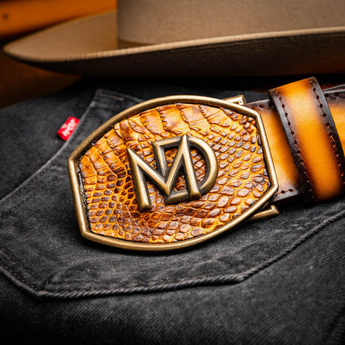 Marco Di Milano Texas Belt - Mustard Brown Leather Loafers