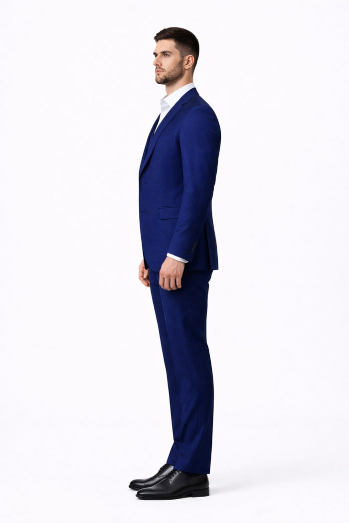 Porto Slim Fit, Pure Wool Suit & Vest by Tiglio Luxe TIG1036