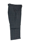 Tiglio Luxe Gray Mini Check with Taupe Windowpane Semi-Wide Leg Wool Marbella Dress Pants TL3328