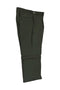 Dark olive Tiglio Luxe Marbella wool dress pants (TL8202) with semi-wide leg. Features: circular clasp waistband, button-closure back pocket. Designed for a crease-resistant, neat fit.
