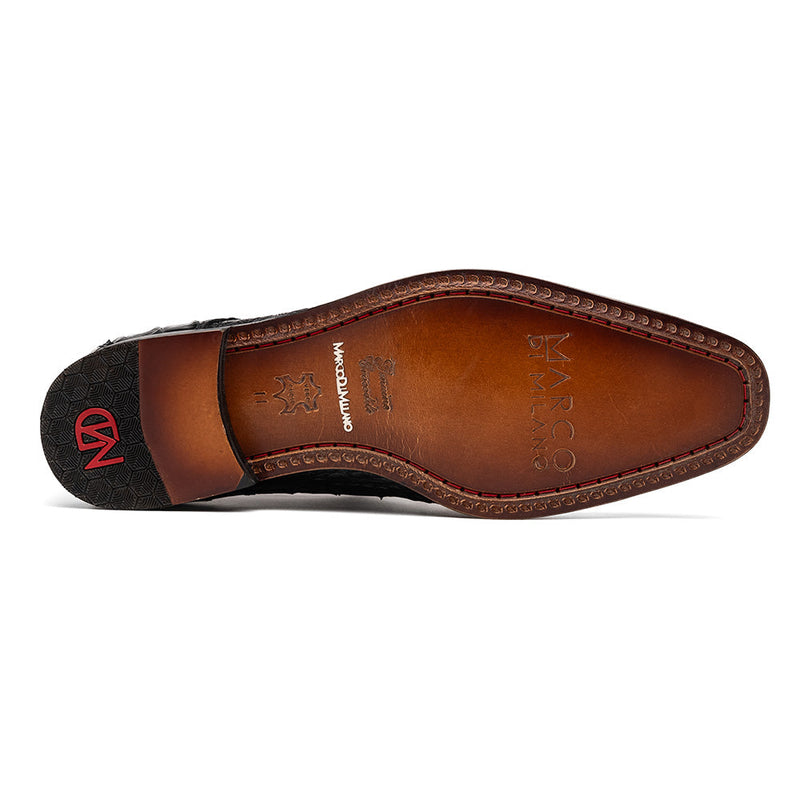 Marco_Di_Milano Trento Black Leather Dress Shoe