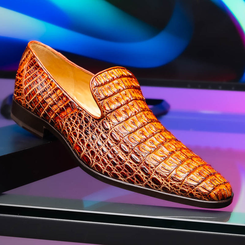 Marco Di Milano Trento Rustic Cognac Leather Shoe