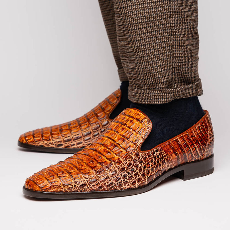 Marco Di Milano Trento Rustic Cognac Leather Shoe