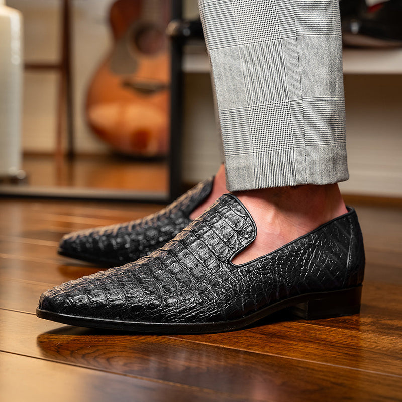 Marco_Di_Milano Trento Black Leather Dress Shoe