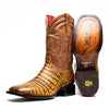Marco Di Milano Tuscon Mustard Brown Caiman Square Toe Cowboy Boots