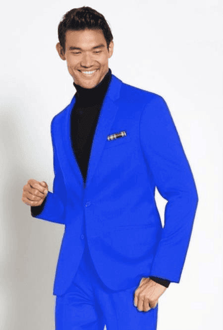 Turtleneck Suit + Free Turtleneck Sweater Package Sapphire - AlbertoNardoniStore