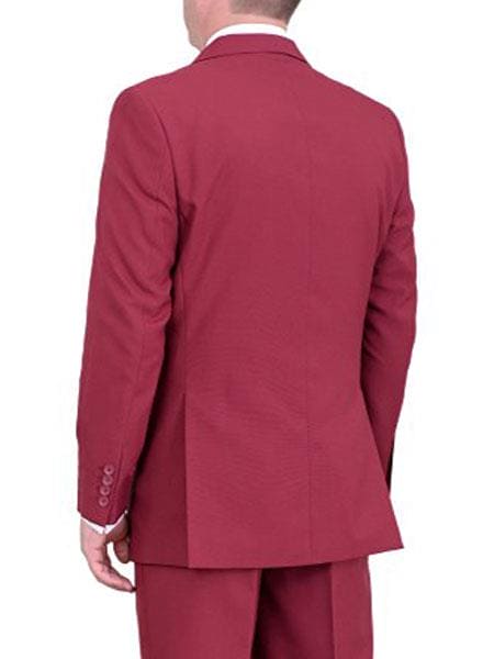 Wholesale Mens Jackets - Wholesale Blazer -Burgundy  Single Breasted Blazer