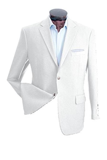 Wholesale Mens Jackets - Wholesale Blazer -White   Two Button Blazer