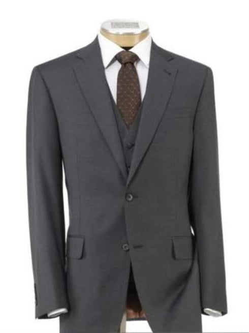 Mens Grey Wool Suit - Any Brand Style Size