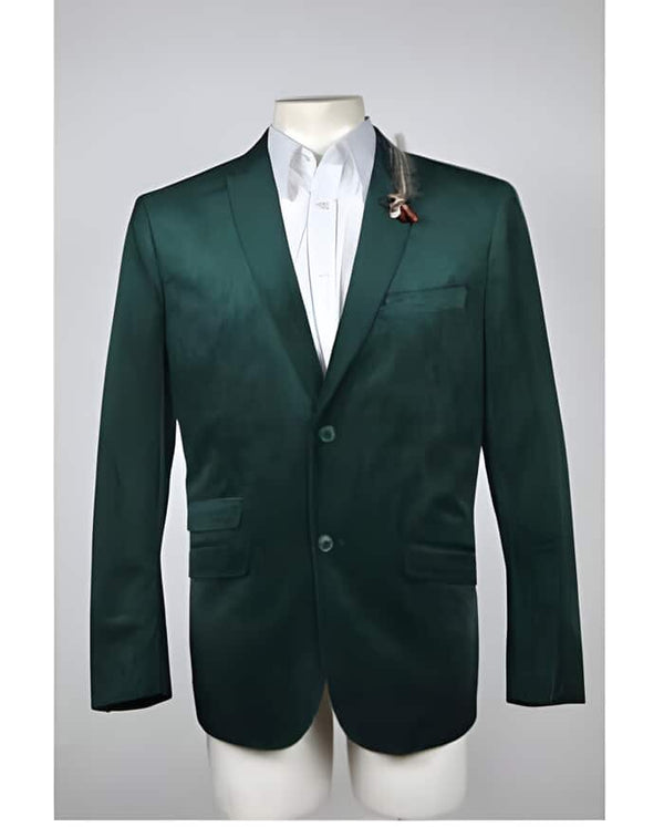 Green Color Blazer Two buttons Best Cheap Suit Jacket For Affordable Cheap Priced Unique Fancy Mens Velvet Green Blazer Available In Big Sizes on sale For Men Affordable Sport Coats