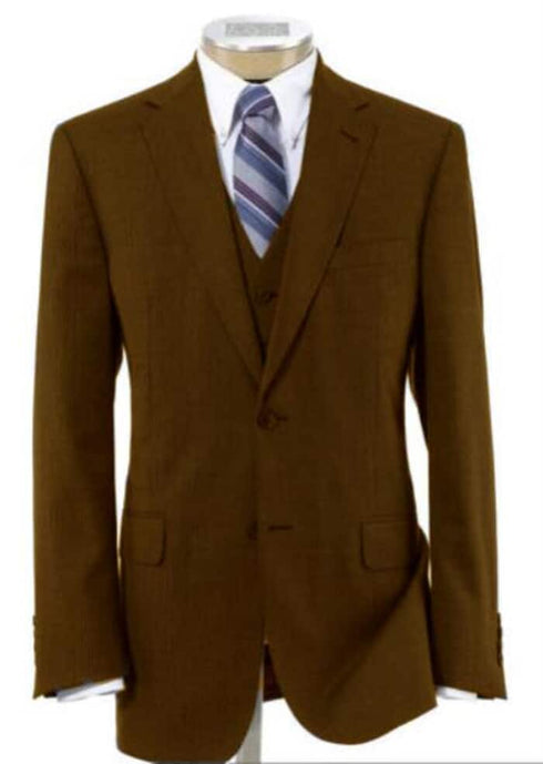 Mens  Brown Wool Suit  - Any Brand Style Size