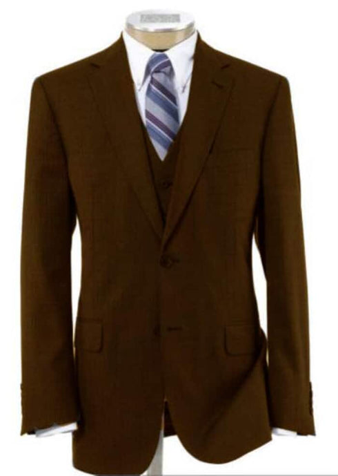 Mens  Brown Wool Suit  - Any Brand Style Size