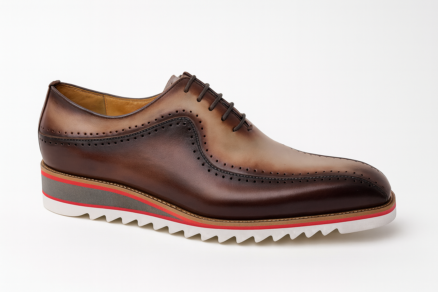 Two-Tone Burnished Brogue Oxford