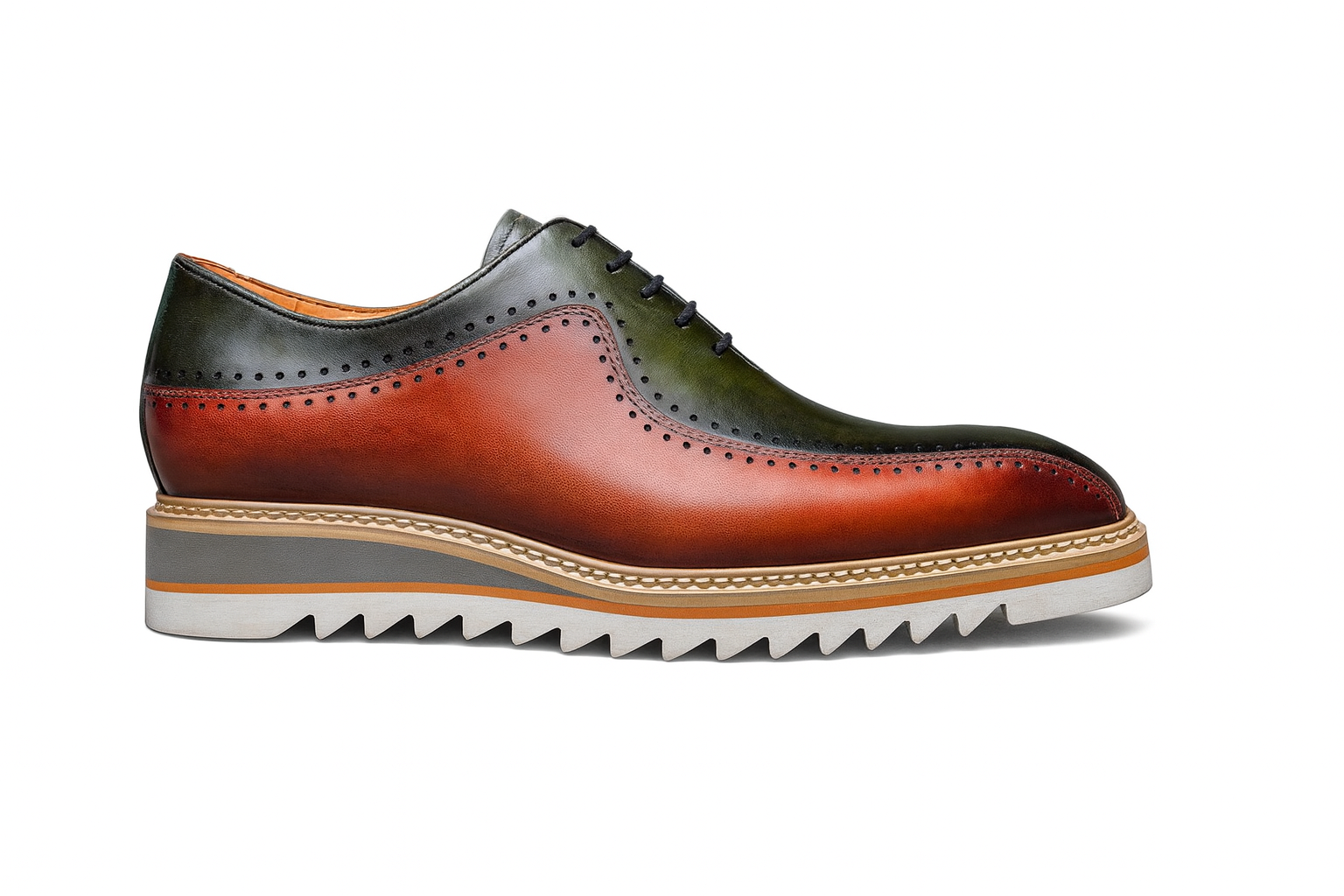 Two-Tone Burnished Brogue Oxford