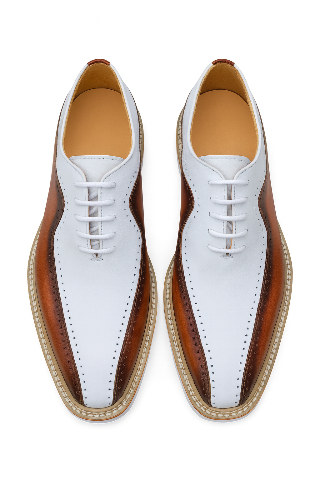 Two-Tone Burnished Brogue Oxford