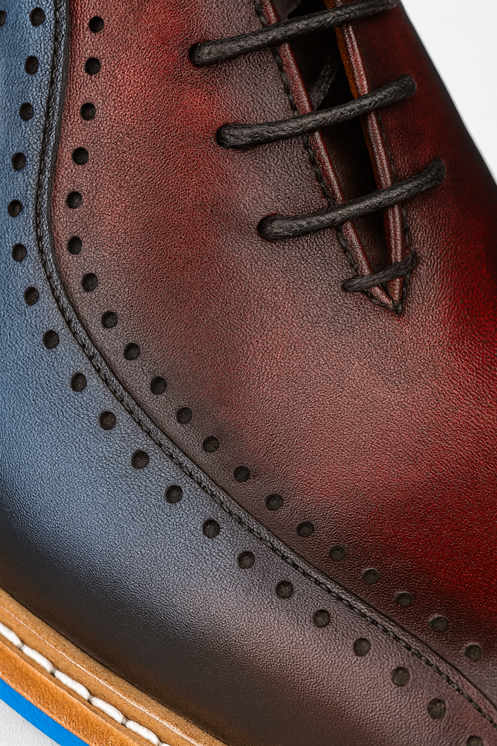 Two-Tone Burnished Brogue Oxford