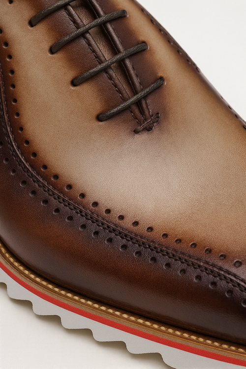 Two-Tone Burnished Brogue Oxford