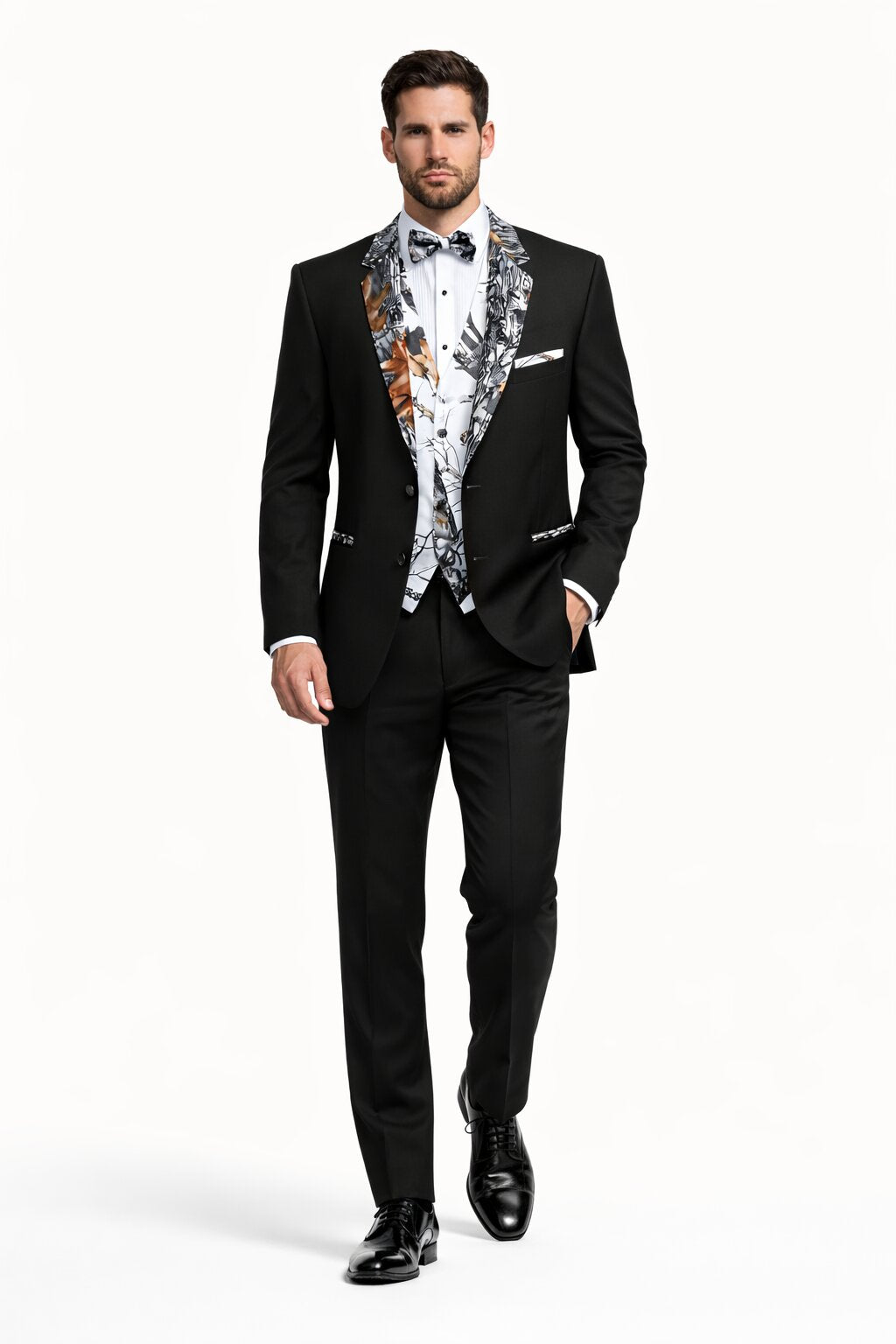 Army Green Tuxedo - Camouflage - Two Toned Vested Olive Camo Tuxedo