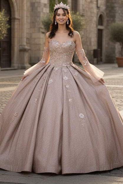 Blue And Gold Ball Gown by Elizabeth K GL1912