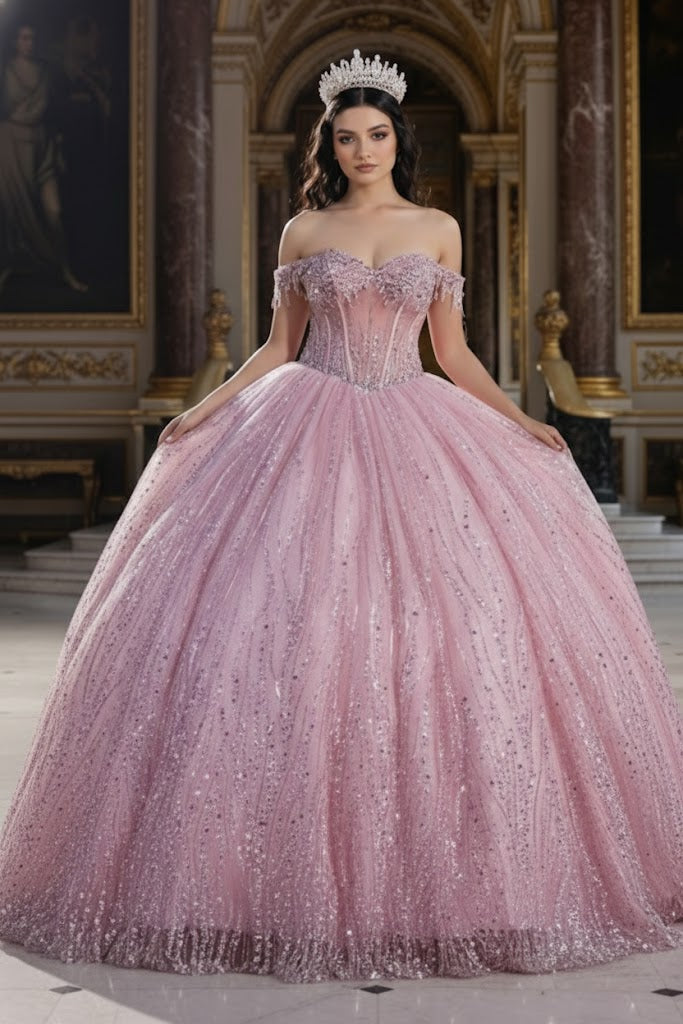 Quince Dress Sweetheart Sleeveless Sequin Ball Dance By Layla K LK264