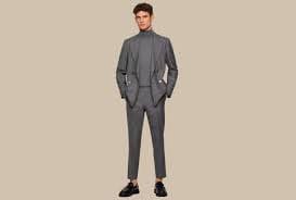 Mens Turtleneck With Blazer  Gray Blazer