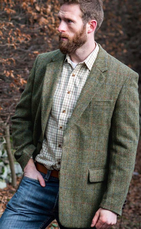 Mens Green Tweed Jacket