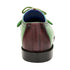 Men's Belvedere Etore Hand Painted Calf & Ostrich Leg Wingtip Dress Shoe In Green & Burgundy