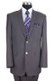 "Grey Modern Fit Suit for Men - Basic 2 Button Wool Feel - Designer Brand"