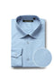 "Verno Men's Classic Fit Sky Blue Dress Shirt w/Spread Collar" - USA Men's Outlet