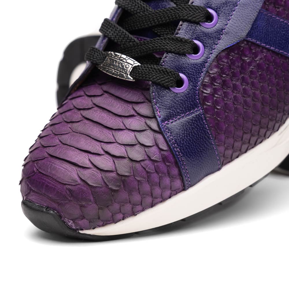 Marco Di Milano Verona Python & Calfskin Sneakers Purple