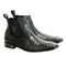 Vestigium Caiman Belly Chelsea Boots Black