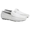Vestigium Cat Shark Driving Loafers White - White Cat Shark men's driving loafer