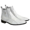 Vestigium Ostrich Leg Chelsea Boots White