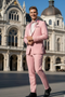Dusty Rose Shawl Lapel Tuxedo by Spectrum – Elegant 3-Piece Formal Wear
