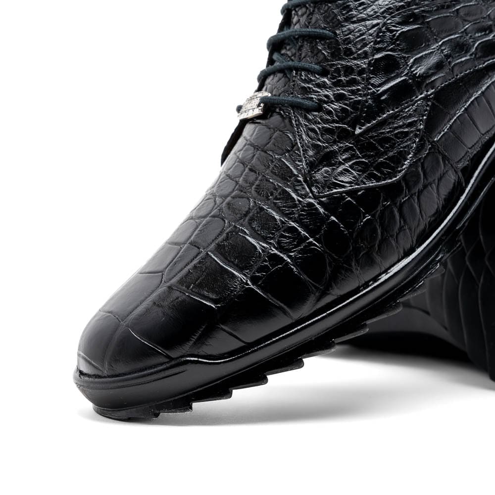Marco Di Milano Vulcan Alligator Sneakers Black