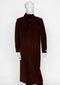 Mens Floor Length Coat Burgundy Coat - AlbertoNardoniStore