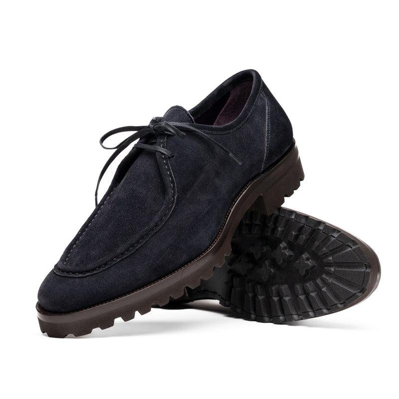 Zelli Wallaby Italian Suede Lace Up Navy (26-303-NVY)
