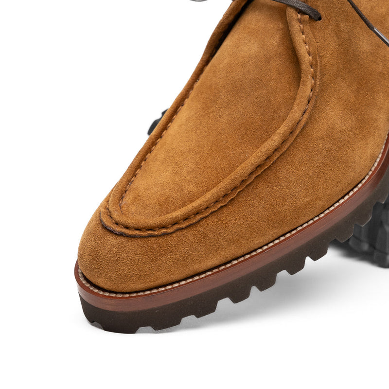 Zelli Wallaby Italian Suede Lace Up Tobacco (26-303-TOB)