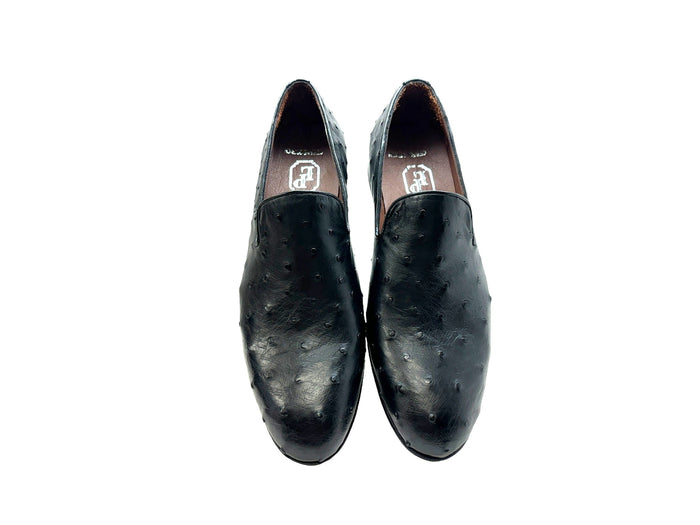 P000506 - Warren Ostrich Loafer- Black