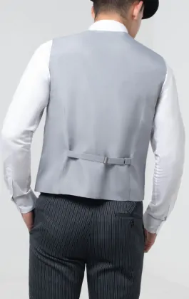 Dove Grey Single Breasted Morning Suit Vest
