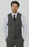 Charcoal Chalkstripe Vest